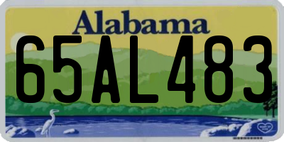 AL license plate 65AL483