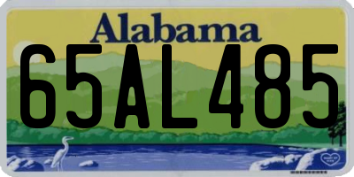AL license plate 65AL485