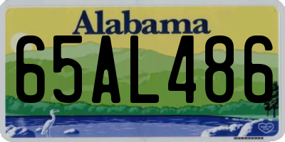 AL license plate 65AL486