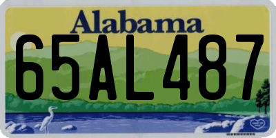 AL license plate 65AL487