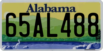 AL license plate 65AL488