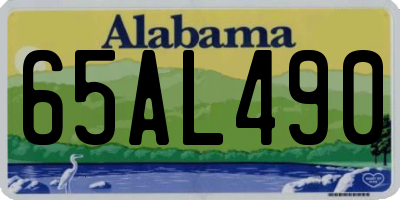 AL license plate 65AL490