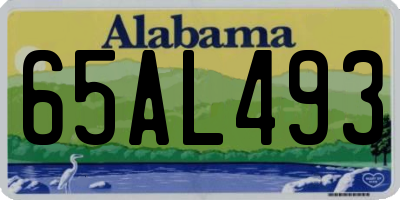 AL license plate 65AL493