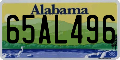 AL license plate 65AL496
