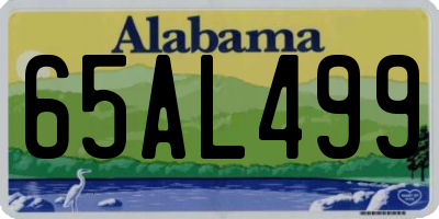 AL license plate 65AL499