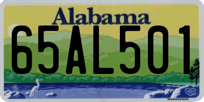 AL license plate 65AL501
