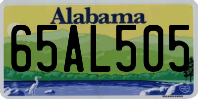 AL license plate 65AL505
