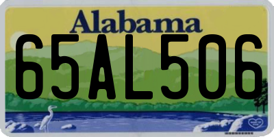 AL license plate 65AL506