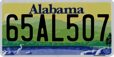 AL license plate 65AL507