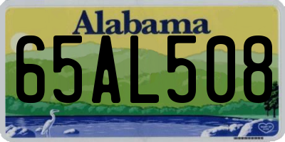 AL license plate 65AL508