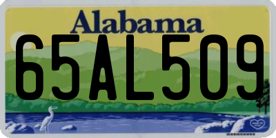 AL license plate 65AL509