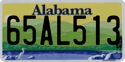 AL license plate 65AL513