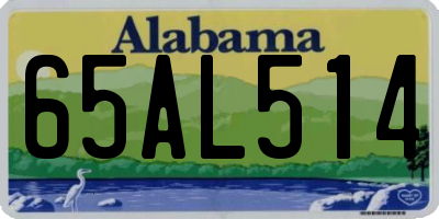 AL license plate 65AL514