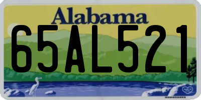 AL license plate 65AL521