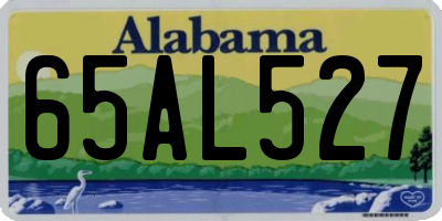 AL license plate 65AL527