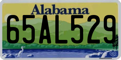 AL license plate 65AL529