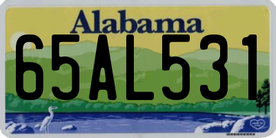 AL license plate 65AL531