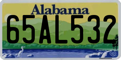 AL license plate 65AL532