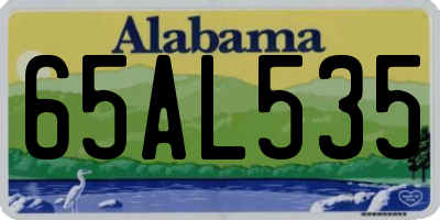 AL license plate 65AL535