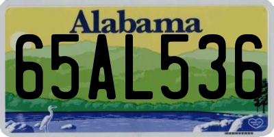 AL license plate 65AL536