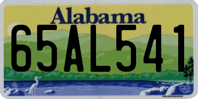 AL license plate 65AL541