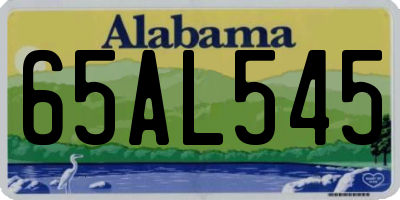 AL license plate 65AL545
