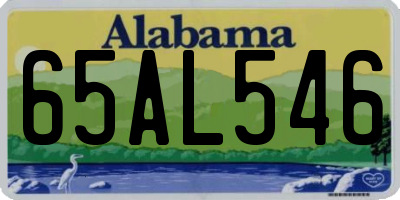 AL license plate 65AL546