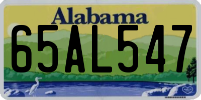 AL license plate 65AL547