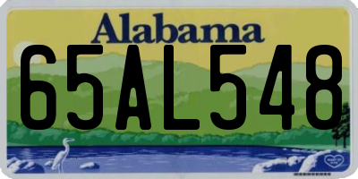 AL license plate 65AL548