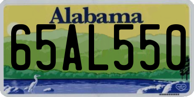 AL license plate 65AL550
