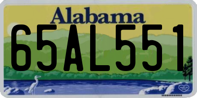 AL license plate 65AL551