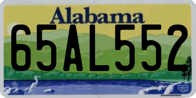 AL license plate 65AL552
