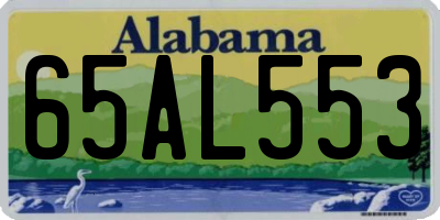 AL license plate 65AL553
