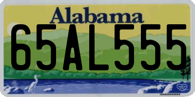 AL license plate 65AL555