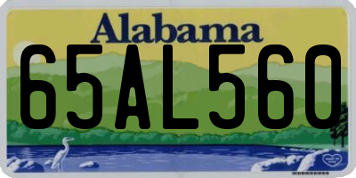 AL license plate 65AL560