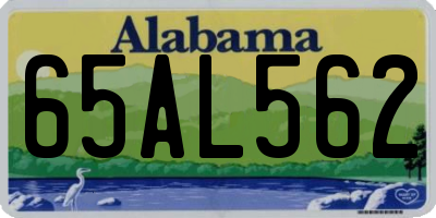 AL license plate 65AL562