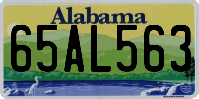 AL license plate 65AL563