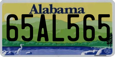 AL license plate 65AL565