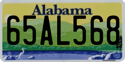 AL license plate 65AL568
