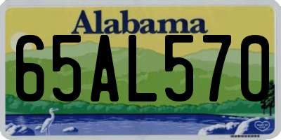 AL license plate 65AL570
