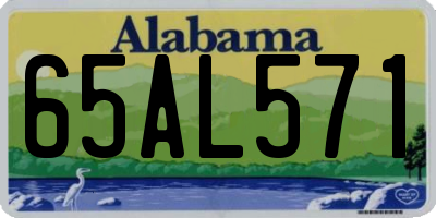 AL license plate 65AL571
