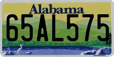 AL license plate 65AL575