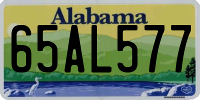 AL license plate 65AL577