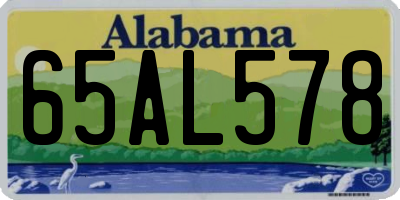 AL license plate 65AL578