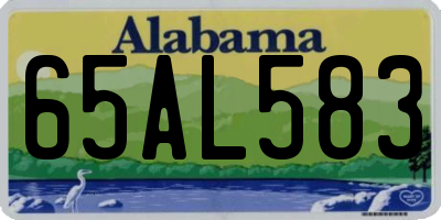 AL license plate 65AL583