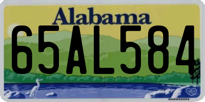 AL license plate 65AL584