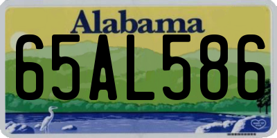 AL license plate 65AL586