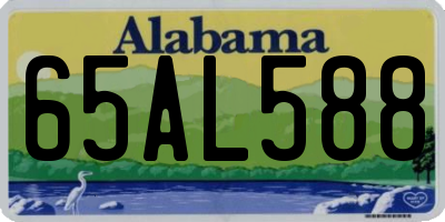 AL license plate 65AL588