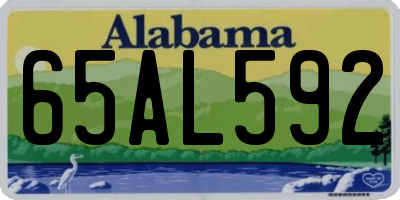AL license plate 65AL592