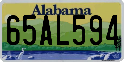 AL license plate 65AL594
